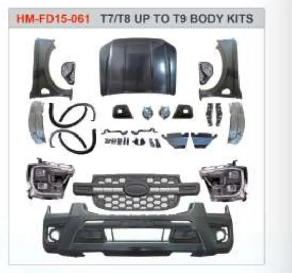 Рестайлинг-комплект для Ford Ranger T7/T8 2015–2022 в вид Ranger T9 2022+