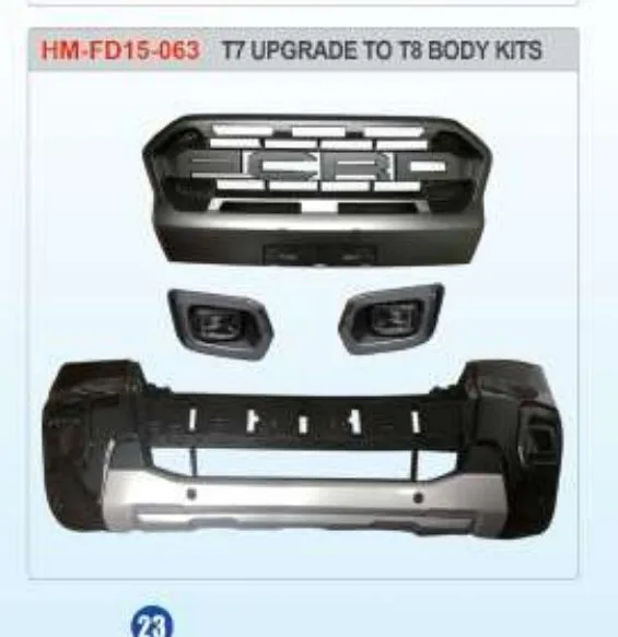 Рестайлинг-комплект для Ford Ranger T7 2015–2019 в вид Ranger T8 2019+