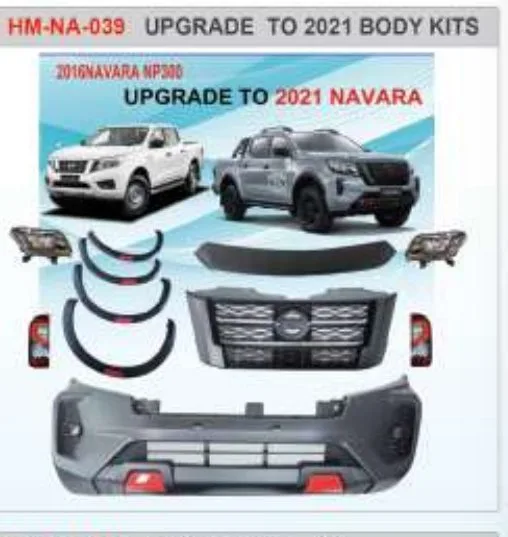 Рестайлинг-комплект для Nissan Navara NP300 2015–2020 в вид Navara 2021