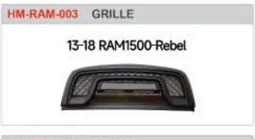 Решётка радиатора в стиле Rebel для Dodge RAM 1500 2013–2018