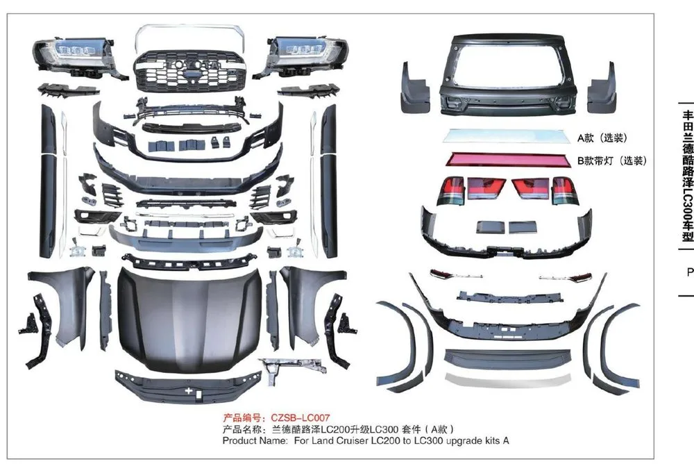 Рестайлинг-комплект для Toyota Land Cruiser 200 2007–2021 в вид Land Cruiser 300, вариант A