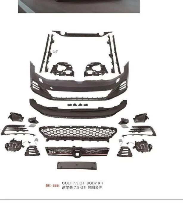 Обвес для VW Golf 7.5 2017–2020 в стиле GTI: бамперы, решётка, пороги