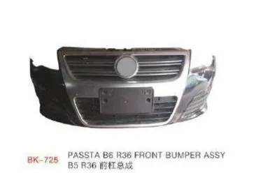Набор в стиле R36 для VW Passat B6 2005–2010: бампер, решётка, накладки арок
