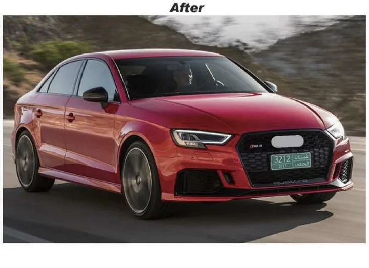 Передний бампер для Audi A3 8V 2017–2020 в стиле RS3