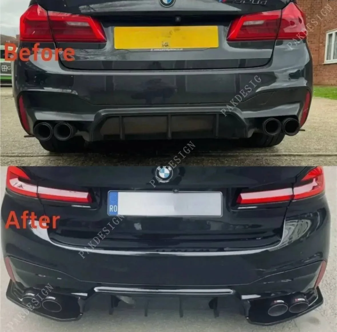 Элероны заднего бампера под расширения заднего диффузора BMW G30