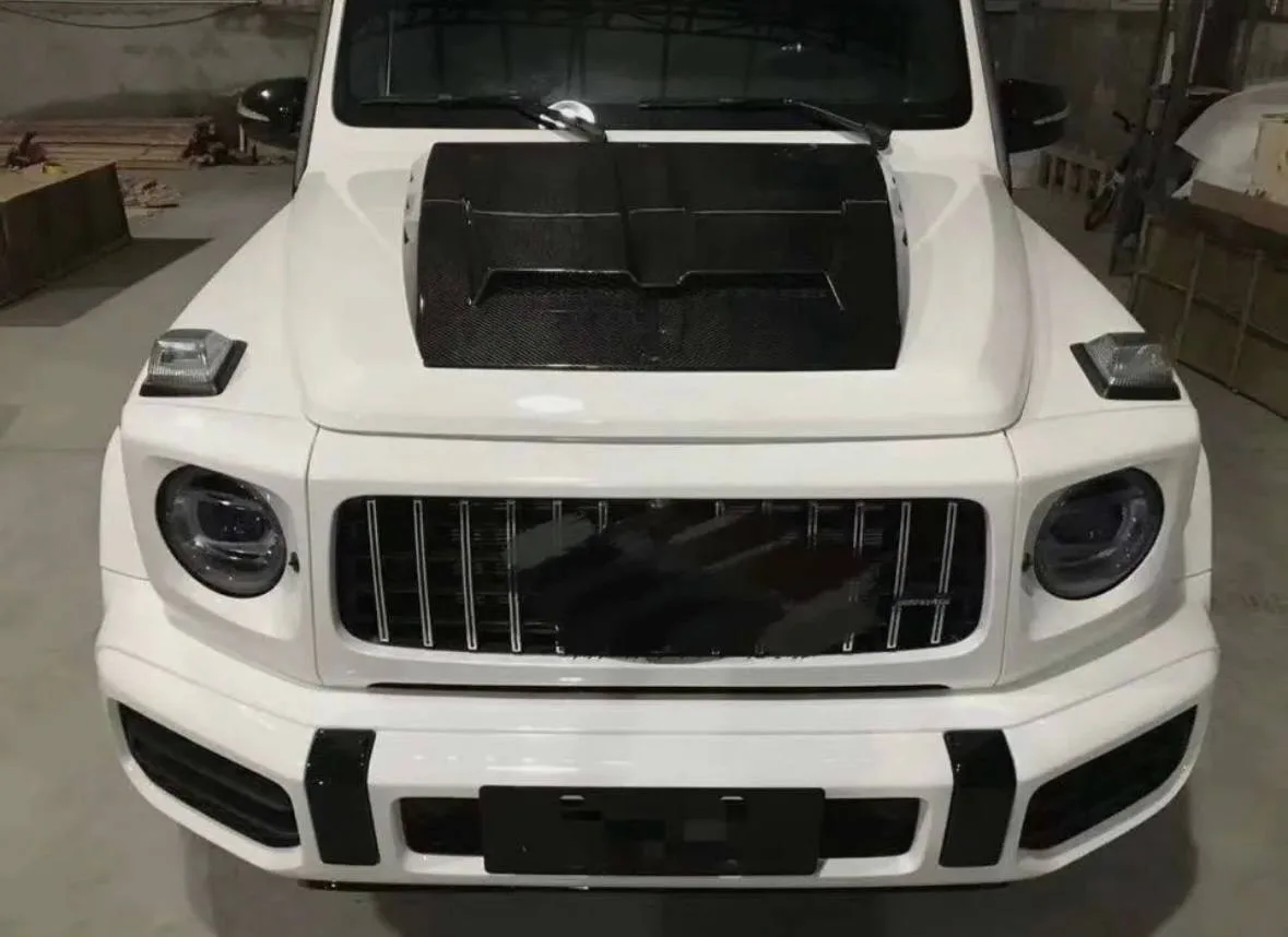 Передний капот из настоящего углеродного волокна, крышка двигателя для Mercedes-Benz G-Class Wagon