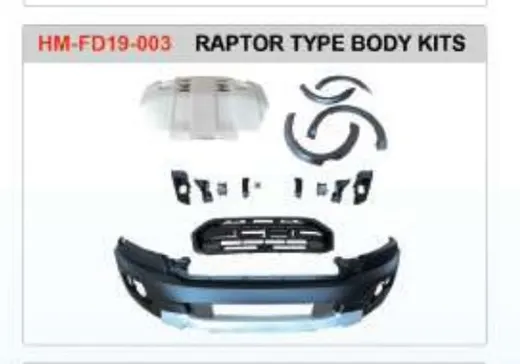 Передний обвес для Ford Ranger T8 2019–2022 в стиле Raptor