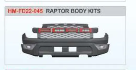Передний обвес для Ford Ranger T9 2022+ в стиле Raptor