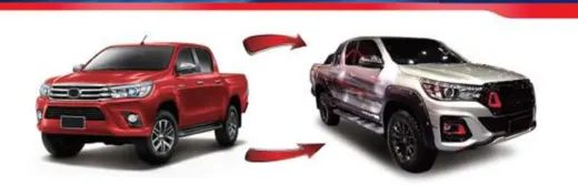 Рестайлинг-комплект для Toyota Hilux Revo 2016–2019 в вид Rocco TRD — фото 2