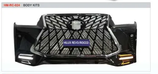 Обвес в стиле Lexus LX для Toyota Hilux Revo/Rocco 2018–2020