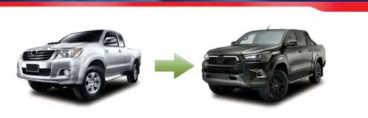 Рестайлинг-комплект для Toyota Hilux Vigo 2005–2014 в вид Hilux Rocco 2021 — фото 2