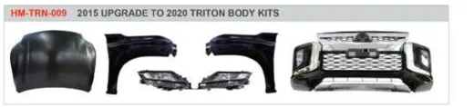 Рестайлинг-комплект для Mitsubishi L200/Triton 2015–2018 в вид Triton 2019+