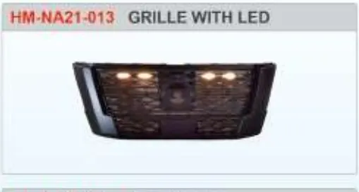 Решётка радиатора с LED-огнями для Nissan Navara 2021+