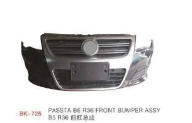 Набор в стиле R36 для VW Passat B6 2005–2010: бампер, решётка, накладки арок