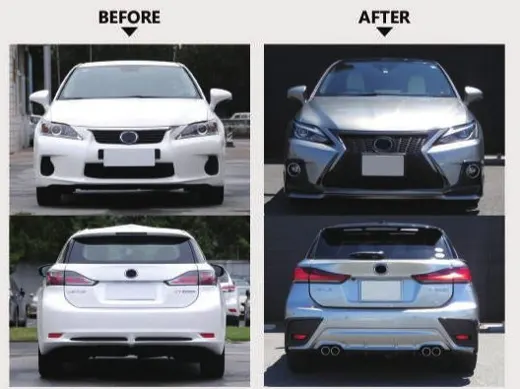 Рестайлинг-комплект для Lexus CT200h 2013–2015 в вид CT 2019, стандарт или TRD — фото 3