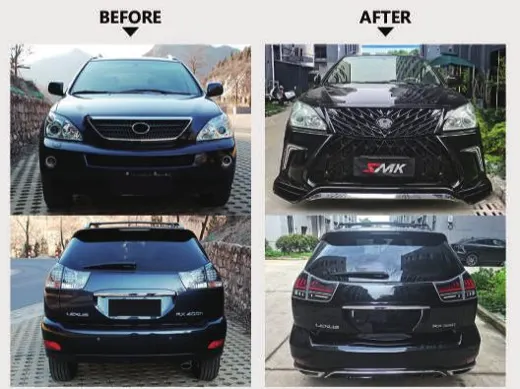 Обвес для Lexus RX 2006–2008 в стиле TRD: бампер, юбка, фонари — фото 2