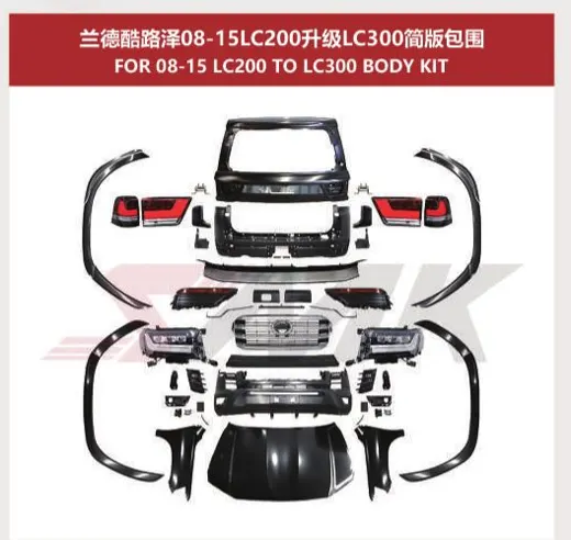 Рестайлинг-комплект для Toyota Land Cruiser 200 2008–2015 в вид LC300, версии simple / 1:1 — фото 1