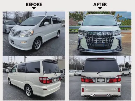 Рестайлинг-комплект для Toyota Alphard 2003–2006 в вид Alphard 2018 — фото 2