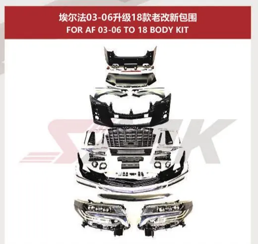 Рестайлинг-комплект для Toyota Alphard 2003–2006 в вид Alphard 2018 — фото 1
