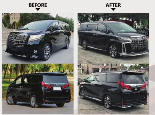 Рестайлинг-комплект для Toyota Alphard 2015–2017 в вид Alphard 2018 — фото 2