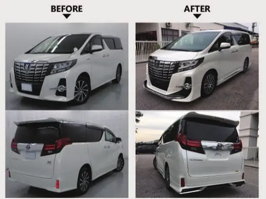 Аэрокомплект для Toyota Alphard 2015–2017: версии SC (Aero) и SA (Normal) — фото 3
