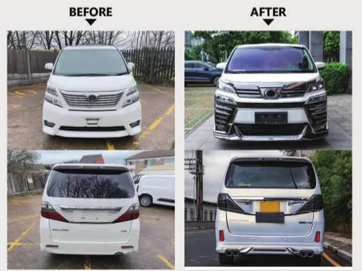 Рестайлинг-комплект для Toyota Vellfire 2008–2014 в вид Vellfire 2018, версии standard / 1:1 — фото 3