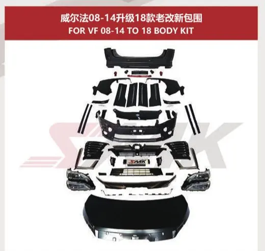 Рестайлинг-комплект для Toyota Vellfire 2008–2014 в вид Vellfire 2018, версии standard / 1:1 — фото 1
