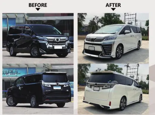 Аэрообвес Monalisa для Toyota Vellfire 2018–2020: бампера, решётка, накладки — фото 2