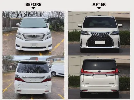 Рестайлинг-комплект для Toyota Vellfire 2008–2014 в вид Lexus LM — фото 2