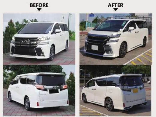 Аэрокомплект для Toyota Vellfire 2015–2017: версии SC (Aero) и SA (Normal) — фото 3