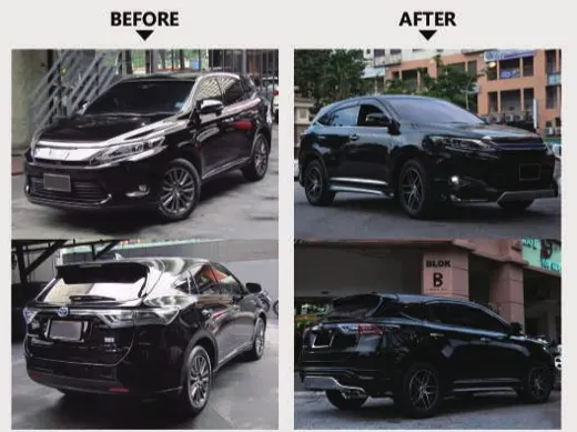 Аэрокомплект для Toyota Harrier 2013–2017 (XU60 дорестайл): губа, юбки, спойлеры — фото 2