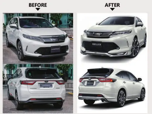 Аэрокомплект для Toyota Harrier 2017–2020 (XU60 рестайлинг): губа, юбка, ДХО — фото 2