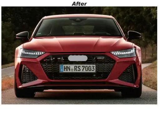 Обвес для Audi A7 C8 2019–2021 в стиле RS7 — передний комплект