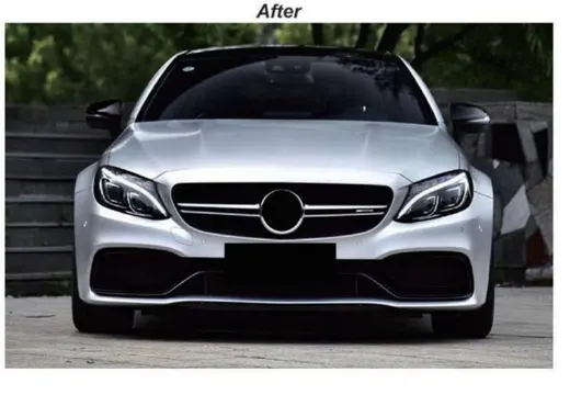 Обвес для Mercedes C-класса W205 2015–2021 в вид C63 AMG 2016: бампера, юбки